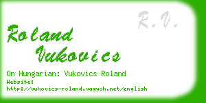 roland vukovics business card